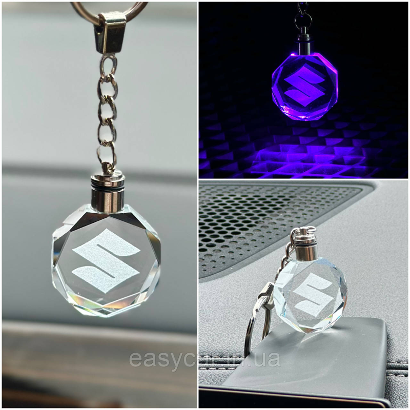 Брелок Crystal з різнокольоровою підсвіткою SUZUKI