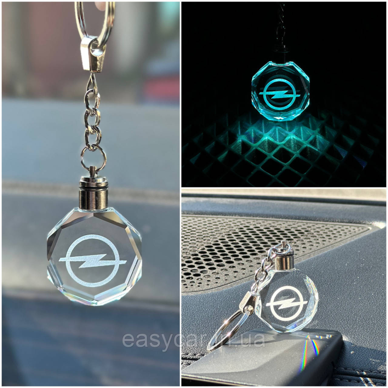 Брелок Crystal з різнокольоровою підсвіткою OPEL