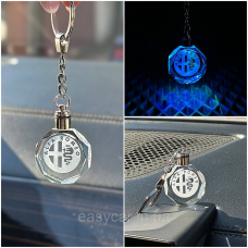 Брелок Crystal з різнокольоровою підсвіткою ALFA ROMEO