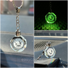 Брелок Crystal з різнокольоровою підсвіткою SKODA