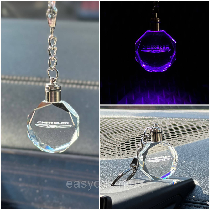 Брелок Crystal з різнокольоровою підсвіткою CHRYSLER Брелок Crystal з різнокольоровою підсвіткою CHRYSLER