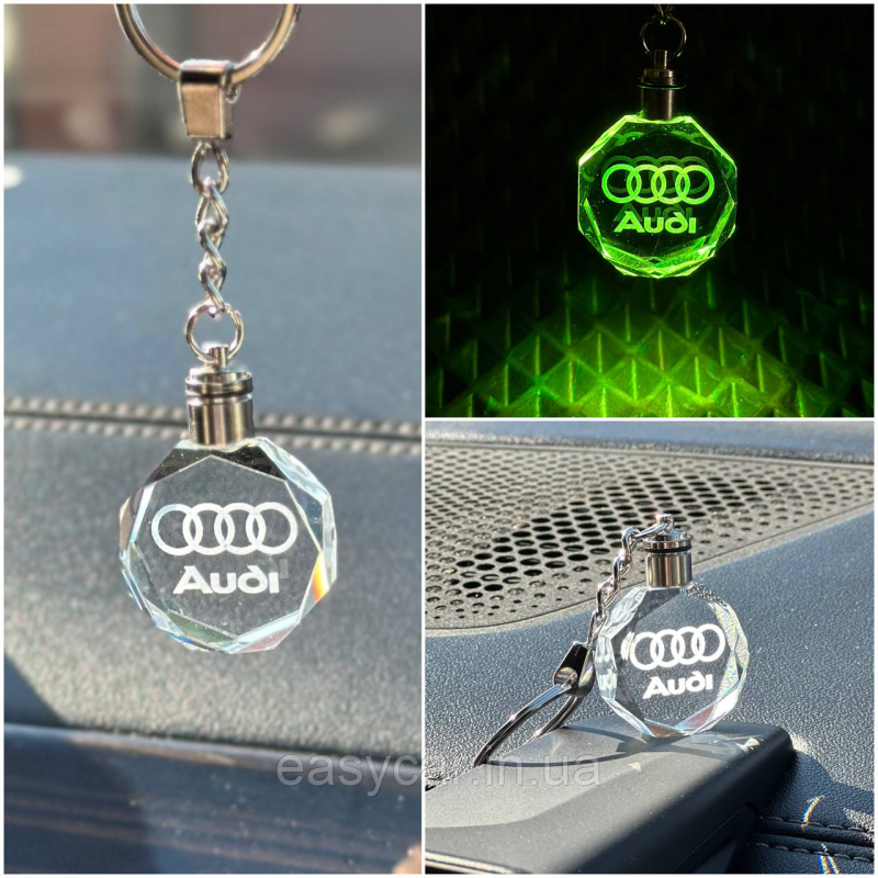Брелок Crystal з різнокольоровою підсвіткою AUDI Брелок Crystal з різнокольоровою підсвіткою AUDI