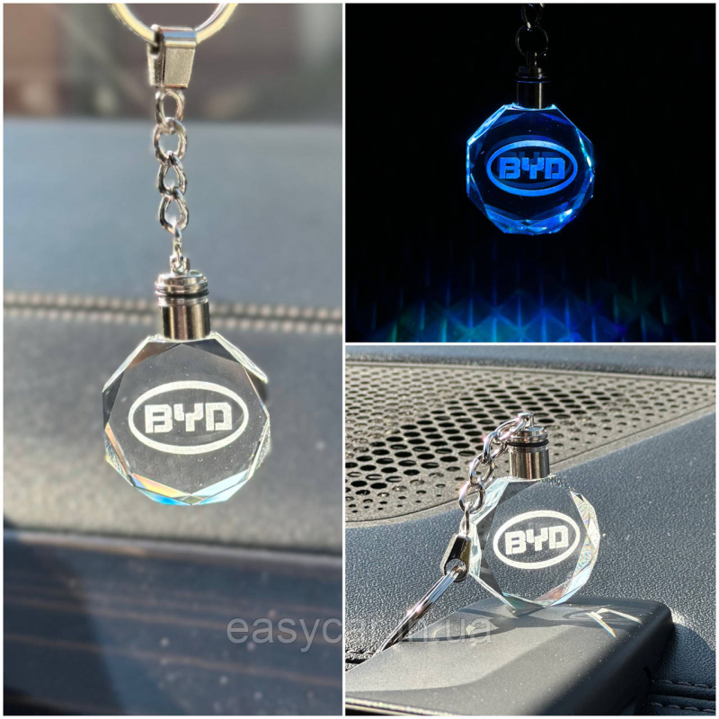Брелок Crystal з різнокольоровою підсвіткою BYD Брелок Crystal з різнокольоровою підсвіткою BYD