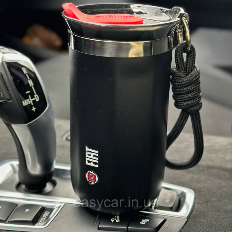 Термо-чашка з логотипом FIAT 350мл чорна