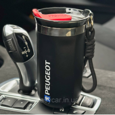 Термо-чашка з логотипом PEUGEOT 350мл чорна