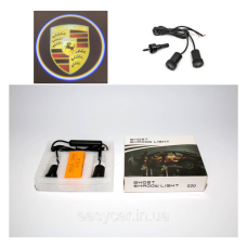 Логотип підсвітка дверей Порше Lazer door logo light Porsche