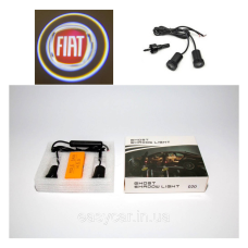Логотип підсвітка дверей Фіат Lazer door logo light Fiat RED
