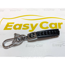 Плетений брелок для ключів авто KIA Хром