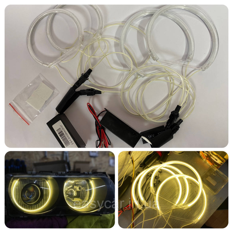 CCFL Ангельські оченята на BMW E53 дорестайл Жовті CCFL Ангельські оченята на BMW E53 дорестайл Жовті