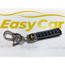 Плетений брелок для ключів авто Chevrolet Хром
