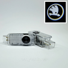 Логотип підсвітка дверей Шкода Lazer door logo light Skoda