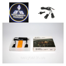 Логотип підсвітка дверей Мітсубіші Lazer door logo Mitsubishi SILVER