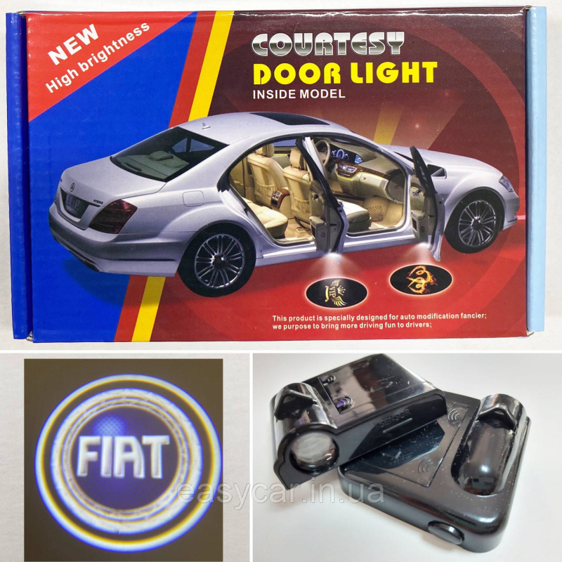 Логотип підсвічування двері Фіат Lazer door logo light FIAT Логотип підсвічування двері Фіат Lazer door logo light FIAT
