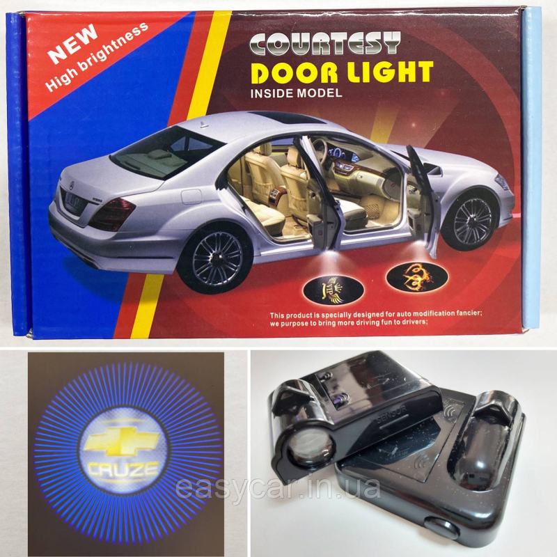 Логотип підсвічування двері Шевроле Круз Lazer door logo CHEVROLET CRUZE