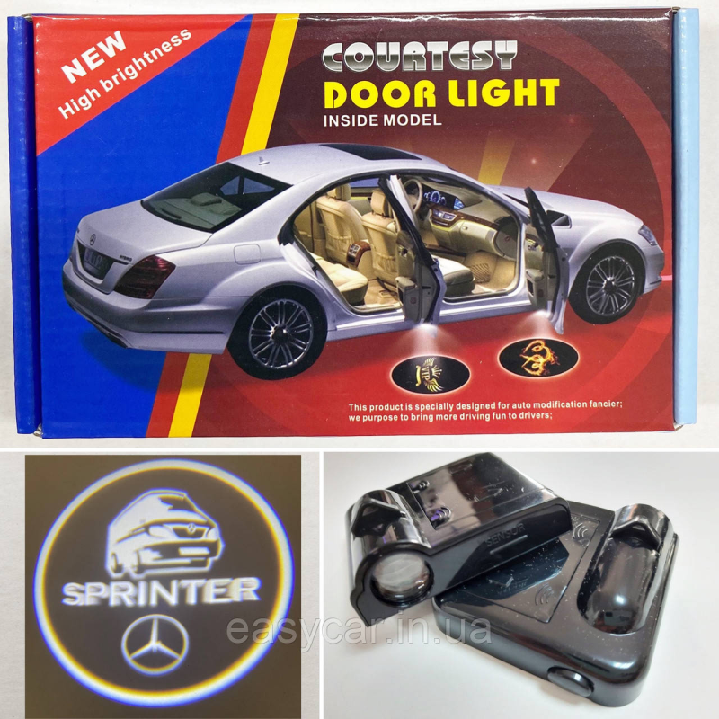 Логотип підсвічування двері Мерседес Lazer door logo MERCEDES