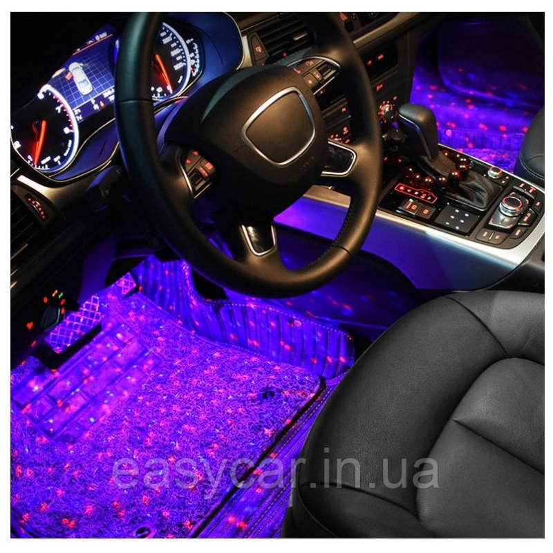 Підсвітка салону автомобіля Led RGB (багатобарвна) + Музика