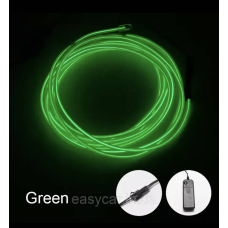 “Холодний неон“ круглий 2,2 мм товщина ЗЕЛЕНИЙ 5 м + інвертор від батарейок