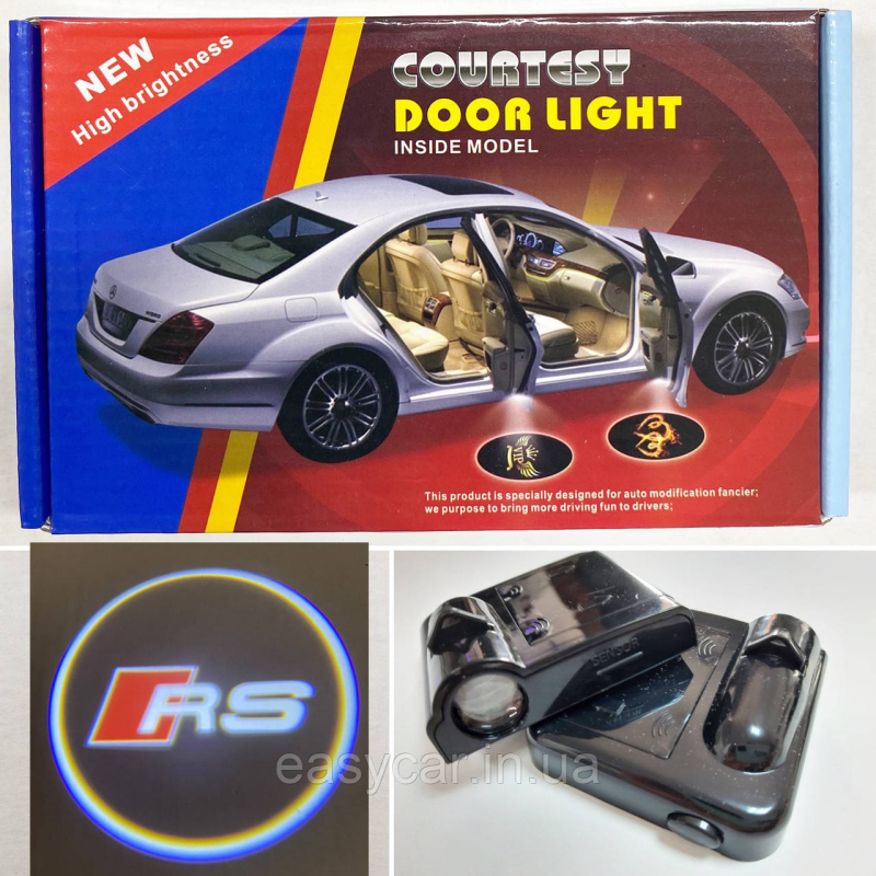 Логотип підсвічування двері Ауді RS Lazer door logo light AUDI RS Логотип підсвічування двері Ауді RS Lazer door logo light AUDI RS
