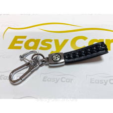 Плетений брелок для ключів авто Volksvagen Хром