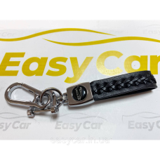 Плетений брелок для ключів авто Jaguar Хром