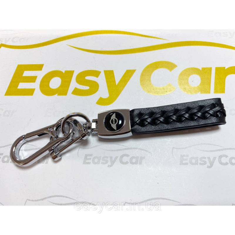 Плетений брелок для ключів авто MINI Хром Плетений брелок для ключів авто MINI Хром
