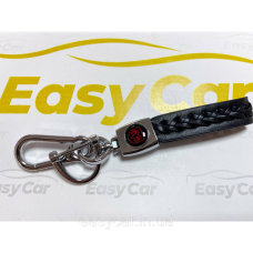 Плетений брелок для ключів авто Dodge Хром