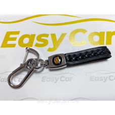 Плетений брелок для ключів авто Cadillac Хром