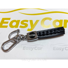 Плетений брелок для ключів авто Lincoln Хром