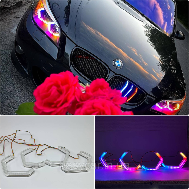 Ангельські оченята Iconic Crystal Angel Eyes RGB BMW F01 F002 F04 F10 F11 F30 F31 F31 F34 і тд