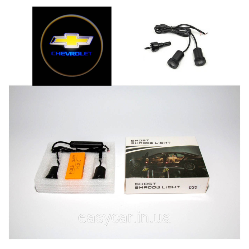 Логотип підсвічування двері Шевроле Lazer door logo Chevrolet