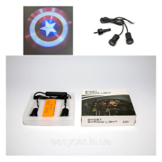 Логотип підсвітка дверей Капітан Америка Lazer door logo light Captain America