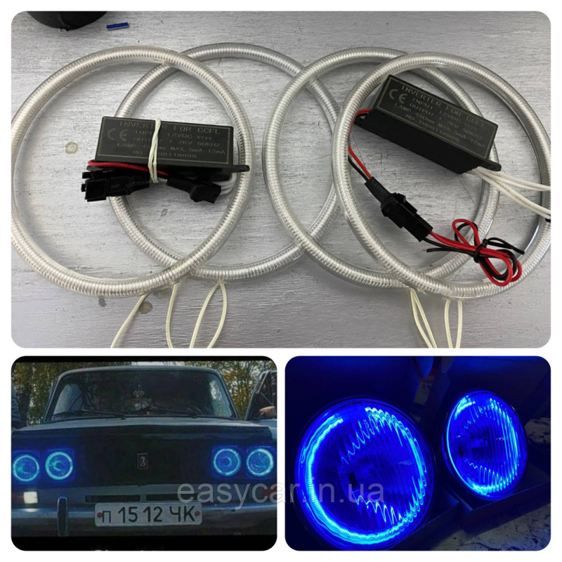 Ангельські очі CCFL (газові) для ВАЗ 2103/2106 Сині Ангельські очі CCFL (газові) для ВАЗ 2103/2106 Сині