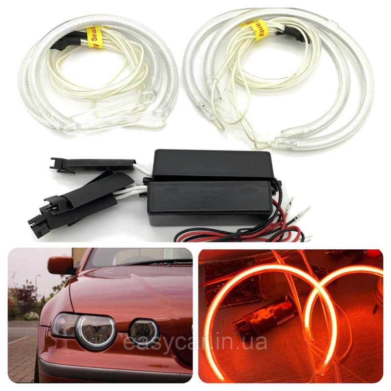 CCFL Ангельські оченята на BMW E46 COMPAC Червоні CCFL Ангельські оченята на BMW E46 COMPAC Червоні