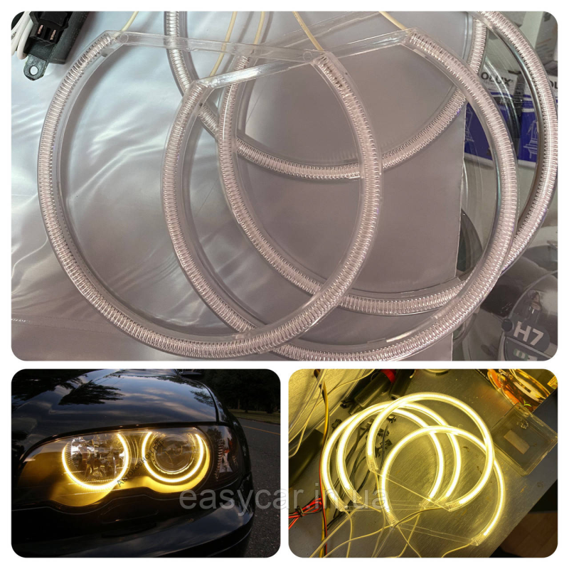 CCFL Ангельські оченята на BMW E83 Жовті CCFL Ангельські оченята на BMW E83 Жовті