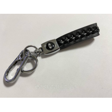 Плетений брелок для ключів авто Lada Хром