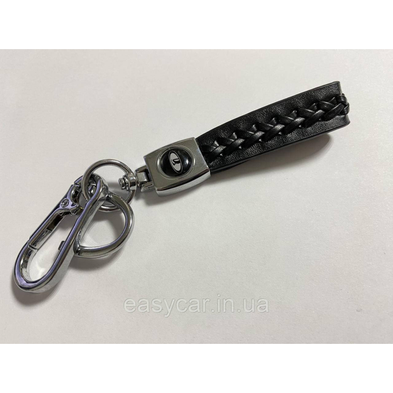 Плетений брелок для ключів авто Lada Хром Плетений брелок для ключів авто Lada Хром