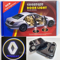 Логотип підсвічування двері Рено Lazer door logo light Renault BLUE