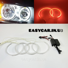CCFL Ангельські оченята на BMW E90 E91 дорестайл червоні