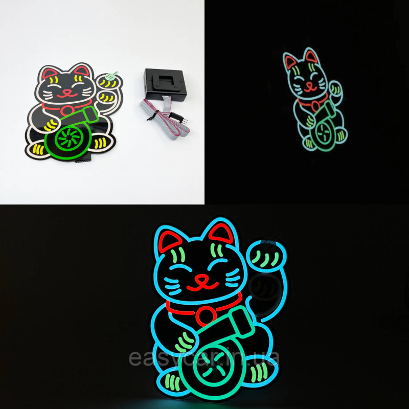 Еквалайзер на скло автомобіля Котик