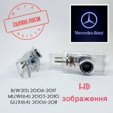 Логотип підсвічування дверей Mercedes-Bens (W215), (W164), (X164) Лінза скло HD зображення, PREMIUM