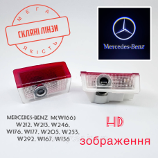 Логотип підсвітка дверей Mercedes-Bens A（W169) (W168), GLK(X204),（W245）Лінза скло HD зображення, PREMIUM