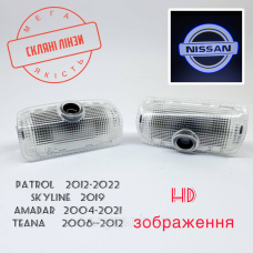 Логотип підсвітка дверей NISSAN Лінза скло HD зображення, PREMIUM