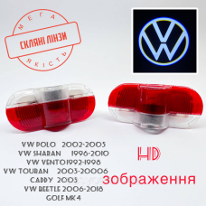 Логотип підсвітка дверей Lazer door logo light VOLKSWAGEN Лінза скло HD зображення, PREMIUM