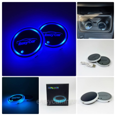 Підсвітка в підсклянник із логотипом і з датчиком світла на акумуляторі