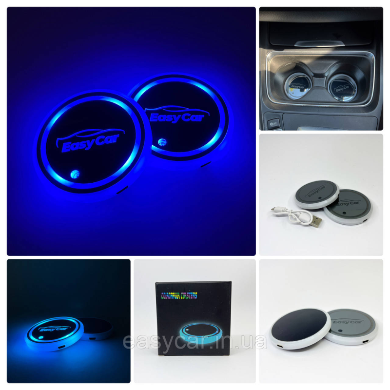 Підсвітка в підсклянник із логотипом і з датчиком світла на акумуляторі