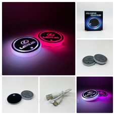 Підсвітка в підсклянник із логотипом LEXUS з датчиком світла на акумуляторі