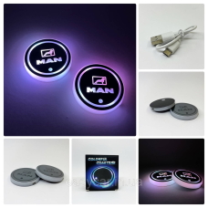 Підсвітка в підсклянник із логотипом MAN з датчиком світла на акумуляторі