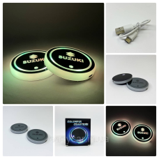 Підсвітка в підсклянник із логотипом SUZUKI з датчиком світла на акумуляторі