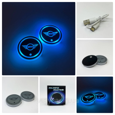 Підсвітка в підсклянник із логотипом MINI з датчиком світла на акумуляторі