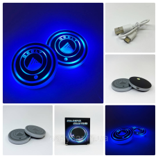 Підсвітка в підсклянник із логотипом GEELY з датчиком світла на акумуляторі